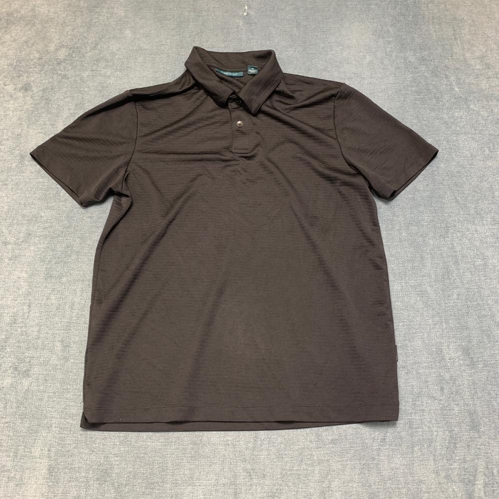 Perry Ellis Polo Shirt Men Medium Black Casual Versatile Performance Golf Tennis
